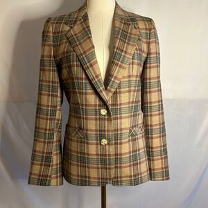 Vintage Plaid Wool Blazer Old‎ Money Aesthetic Classic Gordon's of Philadelphia